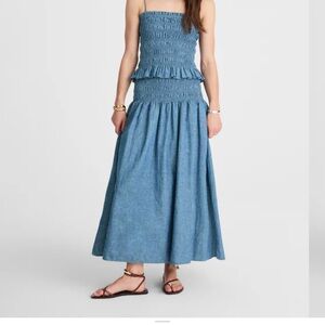 Madewell Denim Blue Maxi Skirt